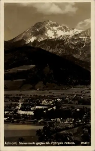 Ak Admont Gesäuse Steiermark, Kummerbrücke mit Planspitze, Berglandschaft,  Steiermark, Gr. Pyhrg