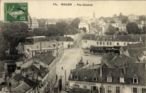 Ak Melun Seine et Marne,  Vue Générale, Quincaillerie, französische Republik
