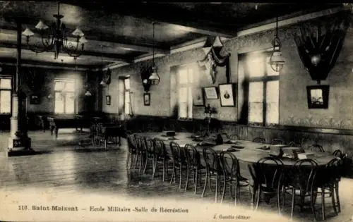 Ak Saint Maixent Deux Sevres, Ecole Militaire, Salle de Recreation