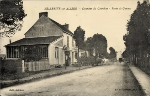 Ak Bellerive sur Allier en Allier, Quartier du Chambon, Route de Gannat