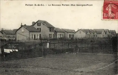 Ak Persan Val-d’Oise,  Häuser, Garten, Wäscheleine, Rue Georges-Picot