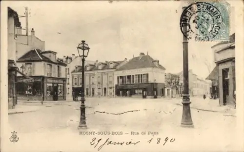 Ak Rosny sous Bois Seine Saint Denis, Rue de Paris