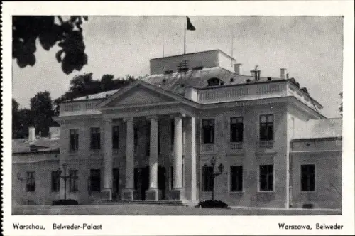 Ak Warszawa Warschau Polen, Belweder Palast