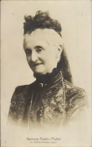 Ak Hermine zu Schaumburg Lippe, Portrait