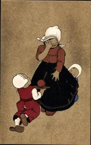 6 Künstler AK, K. Verlag Nr. 186 Vienne, Mutter und Kinder