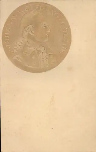 Präge Ak Dichter Johann Wolfgang von Goethe, Portrait