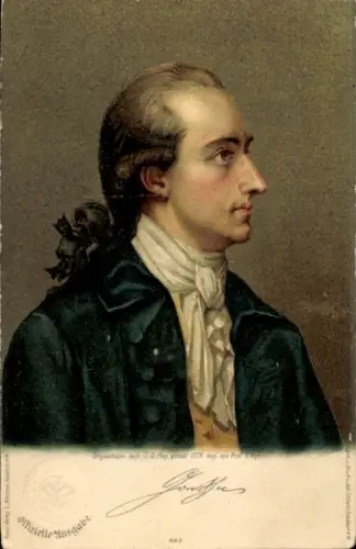 Künstler Ak Schriftsteller Johann Wolfgang von Goethe, Portrait