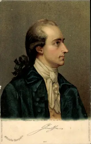 Künstler Ak Schriftsteller Johann Wolfgang von Goethe, Portrait