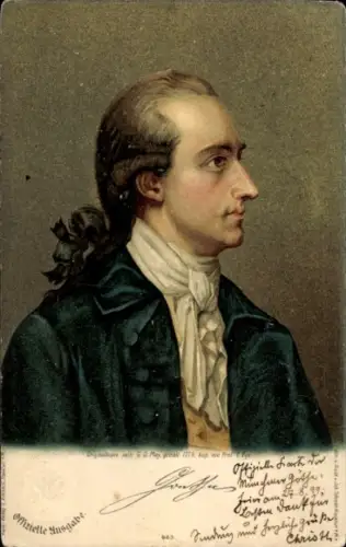 Künstler Ak Schriftsteller Johann Wolfgang von Goethe, Portrait