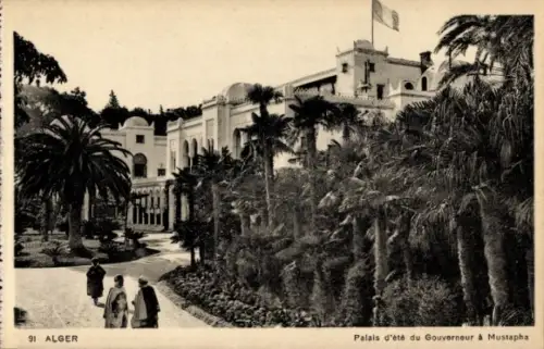 Ak Bab El Oued Algerien, Sommerpalast des Gouverneurs in Mustapha