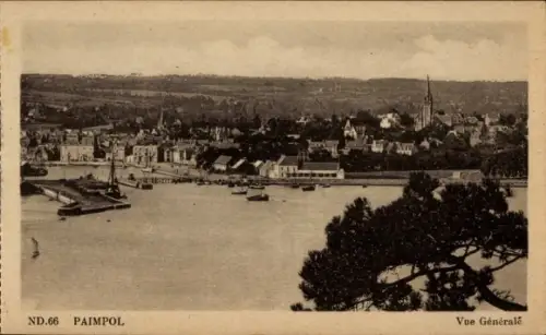 Ak Paimpol Côtes d’Armor, Gesamtansicht