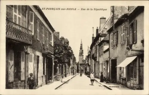 Ak Saint Pourcain sur Sioule Allier, Rue de la République