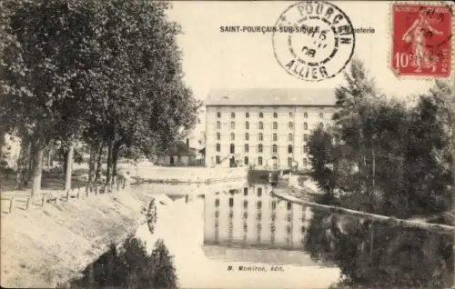 Ak Saint Pourcain sus Sioule Allier,  Minoterie, Vue générale