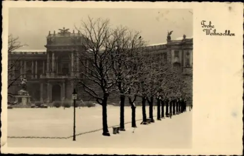 Ak Wien 1 Innere Stadt, Neue Burg, Frohe Weihnachten