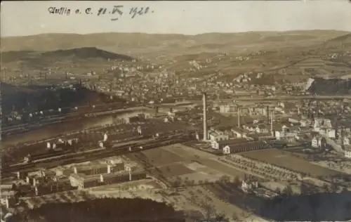 Ak Ústí nad Labem Aussig an der Elbe, Panorama