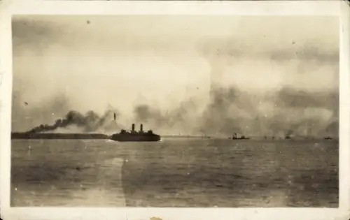 Foto Ak Amerikanisches Kriegsschiff, US Navy