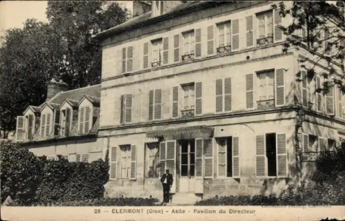 Ak Clermont Oise, Asile, Pavillon du Directeur