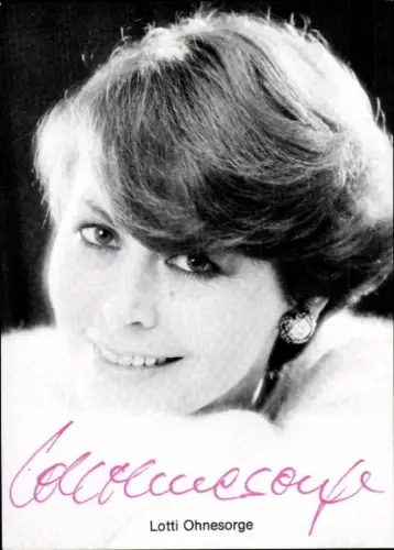 Ak Schauspielerin Lotti Ohnesorge, Portrait, Autogramm
