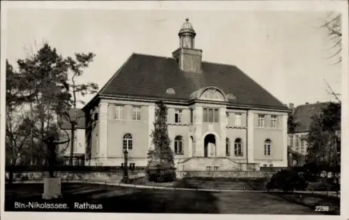 Ak Berlin Zehlendorf Nikolassee, Rathaus