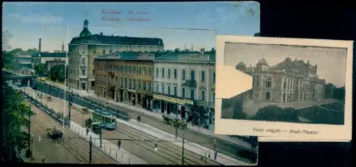 Leporello Ak Kraków Krakau Polen, Stadt-Theater