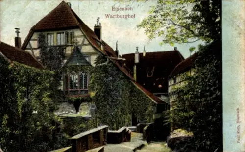 Ak Lutherstadt Eisenach in Thüringen, Wartburghof