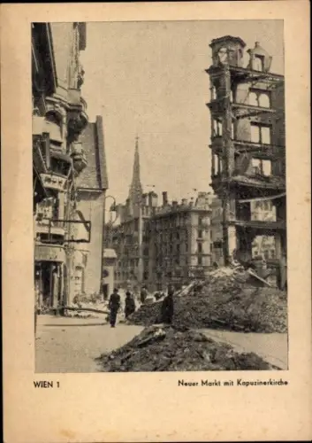 Ak Wien 1 Innere Stadt, Neuer Markt mit Kapuzinerkirche