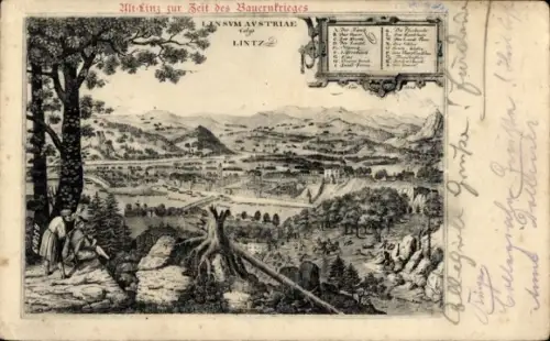 Ak Linz Donau Oberösterreich, Ort zur Zeit des Bauernkrieges