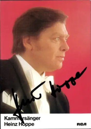 Autogrammkarte Kammersänger Heinz Hoppe, Portrait, Autogramm