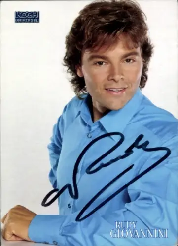 Autogrammkarte Opernsänger Rudi Giovannini, Portrait, Autogramm