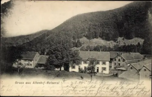 Ak Altenhof Metseral Elsaß Haut Rhin, Siedlung am Berg