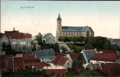 Ak Altkirch Elsass Haut Rhin, Teilansicht
