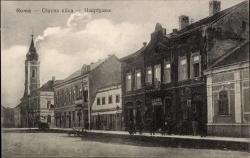 Ak Ruma Serbien, Glavna Ulica, Hauptgasse