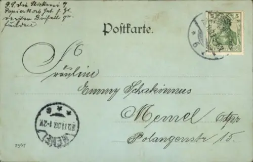 Mondschein Litho Düsseldorf am Rhein, Apollo-Theater