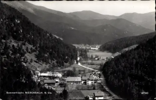 Ak Miesenbach in Niederösterreich, Vogelschau