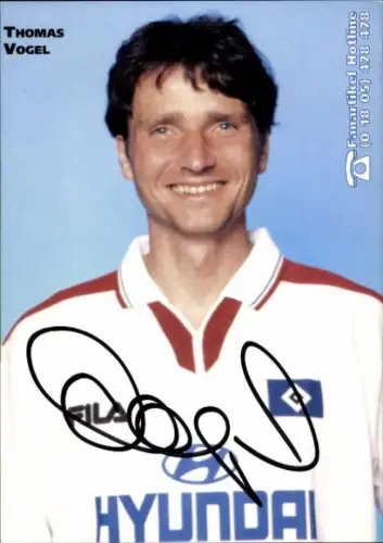 Sammelbild Fußballer Thomas Vogel, Hamburger SV, Autogramm