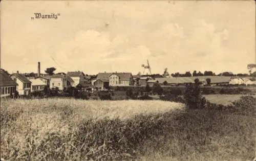 Ak Warnice Warnitz Neumark Ostbrandenburg, Gesamtansicht, Windmühle