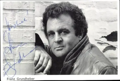Autogrammkarte Opernsänger Franz Grundheber, Portrait, Autogramm
