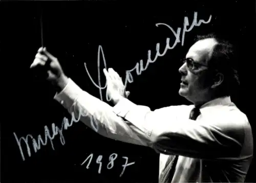 Foto Dirigent Wolfgang Sawallisch, Portrait, Autogramm