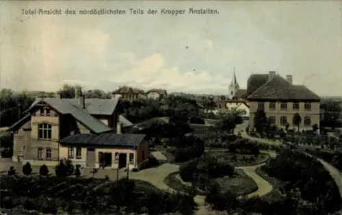 Ak Kropp in Schleswig, Kropper Anstalten, Gesamtansicht