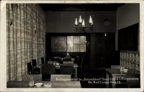Ak Wien 1 Innere Stadt, Dr. Karl Lueger-Ring 12, Restaurant Batzenhäusl von Josef Görich