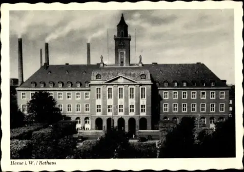 Ak Herne im Ruhrgebiet, Rathaus
