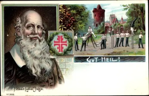 Litho Turnvater Jahn, Turner, Gut Heil