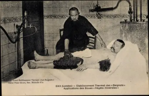 Ak Dax Landes, Etablissement Thermal des Baignots, Applications partielles de Boues