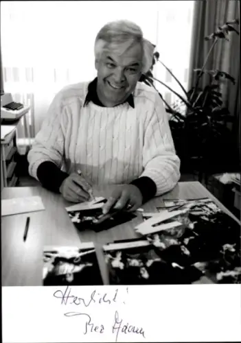 Foto Kammersänger Theo Adam, Portrait, Autogramm