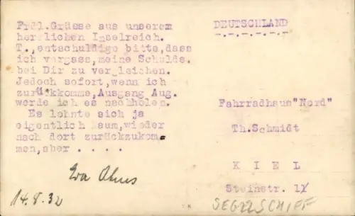 Foto Ak Segelschiff vor der Küste