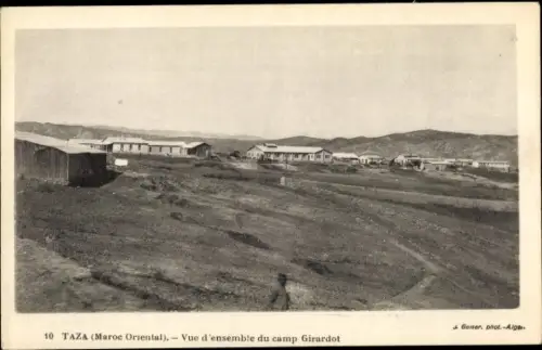 Ak Taza Marokko, Maroc Oriental, Vue d'ensemble du camp Girardot
