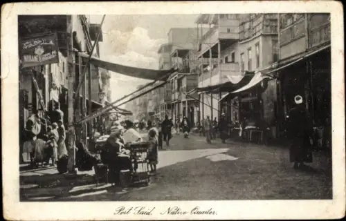Ak Port Said Ägypten, Native Quartier