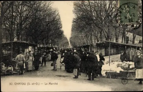 Ak Chatou Yvelines, Le Marché