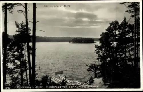 Ak Ruciane Nida Rudczanny Nidden Niedersee Masuren Ostpreußen, Blick von der Kurhausterrasse