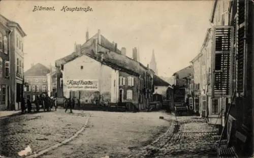 Ak Blamont Meurthe et Moselle, Hauptstraße, Kaufhaus zur lustigen Barbara, 1. WK